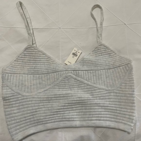 NWT Aerie Aerie Sweater Corset Tank | Grey | Size S - Picture 1 of 2